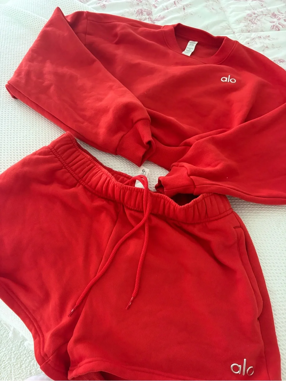 Alo womensRed Sweatshirt- Alo Active Bottoms